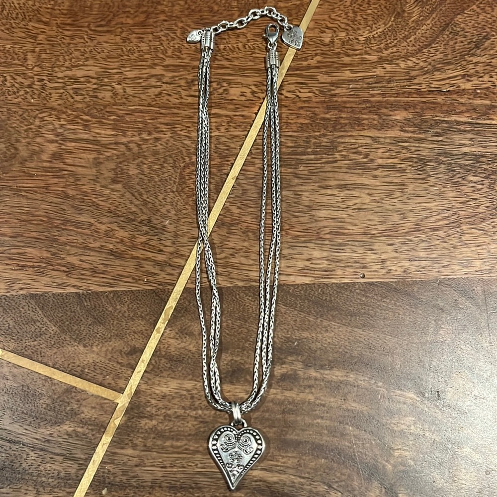 Brighton heart necklace measures 15-17” in length